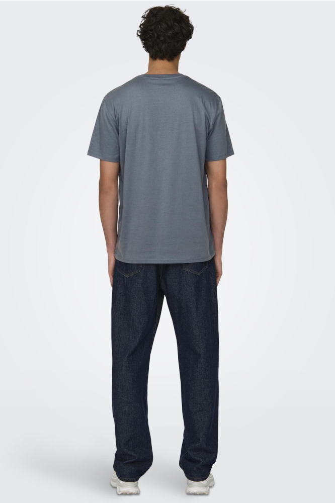 ONSMAX LIFE SS STITCH TEE NOOS 22025208 FLINT STONE